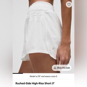 Lululemon Ruched Side high rise short 3”